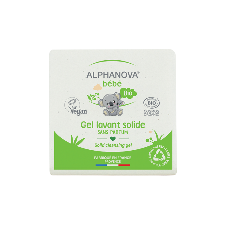 Alphanova Baby bio solid cleansing gel (100 GR) - Parfumvrij