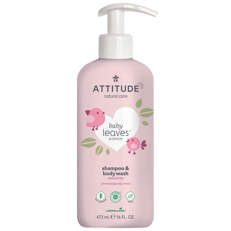 Parfumvrije 2-in-1 shampoo en bodywash van Babyleaves, speciaal voor baby’s