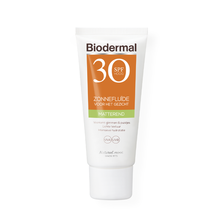 Biodermal Matterende Zonnefluïde Gezicht SPF30 (40 ML) Biodermal