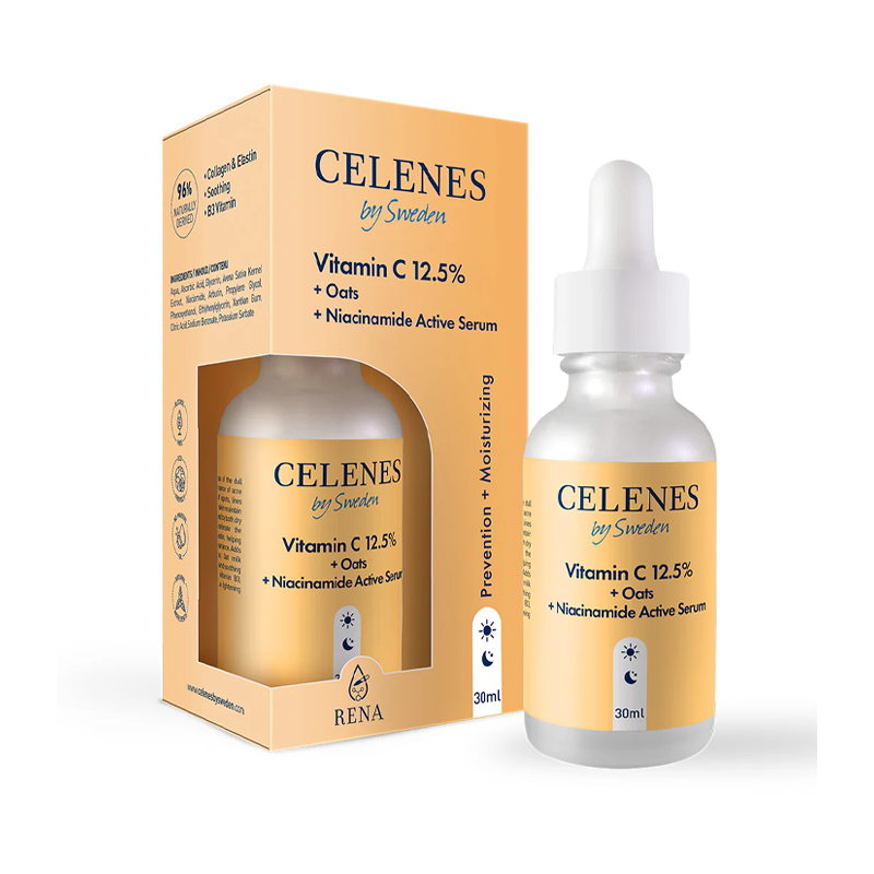 Celenes Rena Vitamin C 12,5% + Oats + Niacinamide Serum (30 ML) Celenes