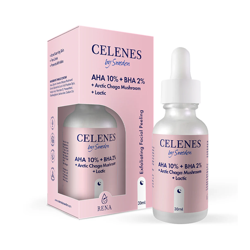 Celenes Rena AHA%8 + BHA%2 + Lactic + Arctic Chaga Mushroom (30 ML) Celenes