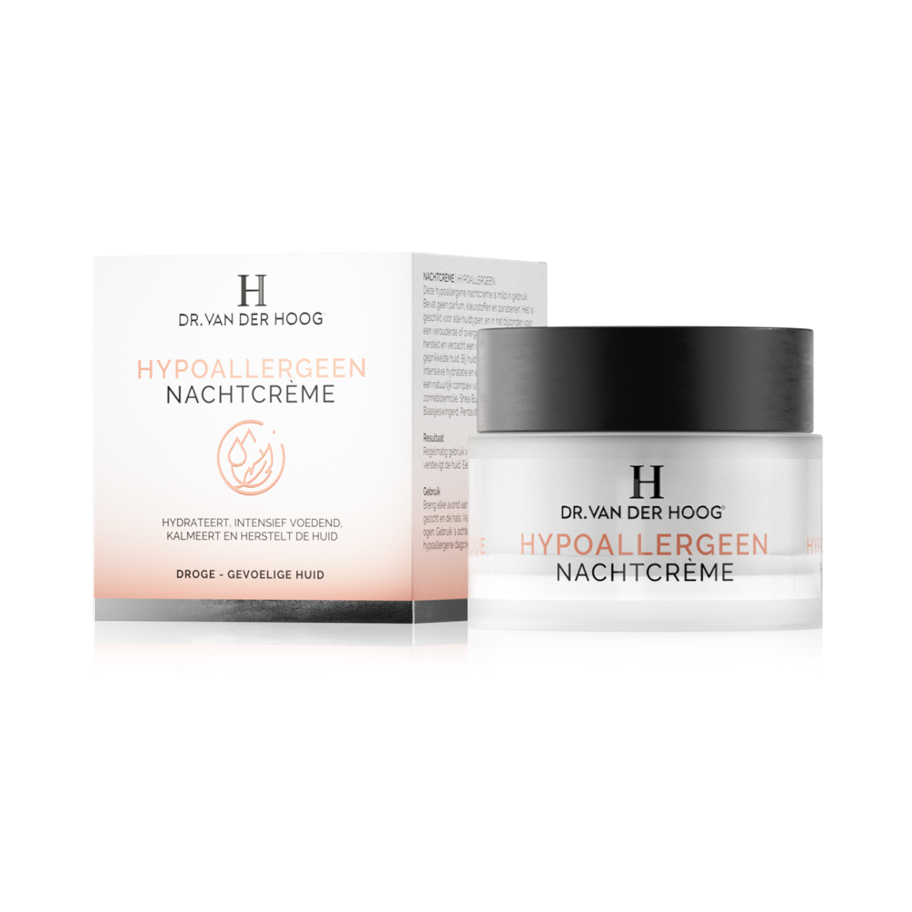 Dr. van der Hoog Hypoallergene nachtcrème parfumvrij Dr. van der Hoog