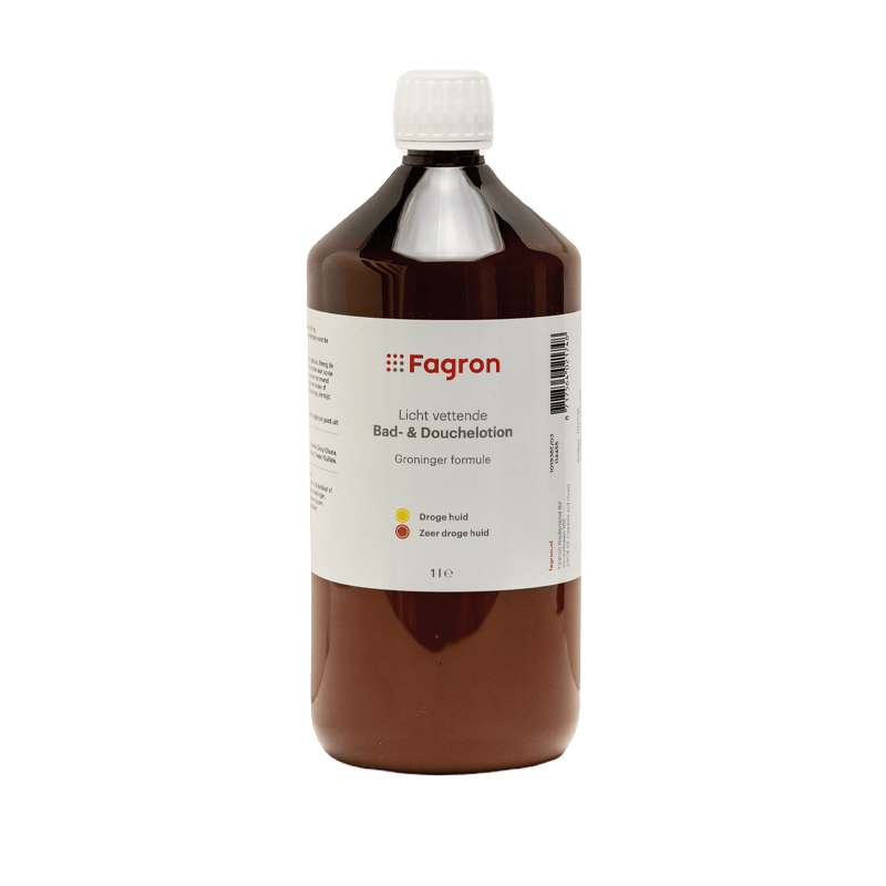 Lichtvettende bad en douchelotion van Fagron voor de droge en zeer droge huid