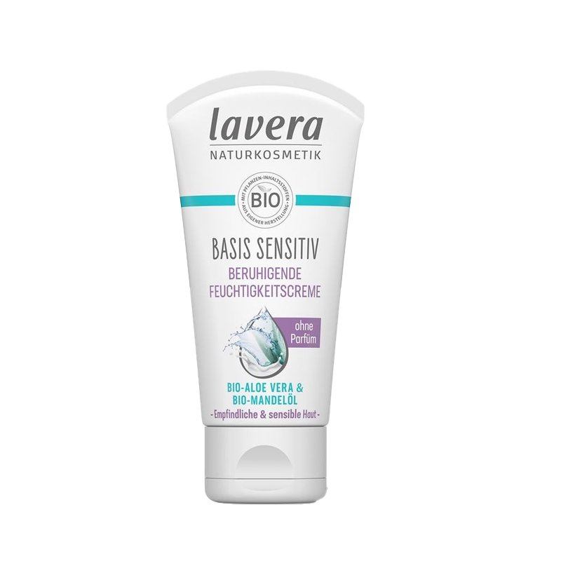Moisurizing creme voor de gevoelige huid zonder parfum van Lavera