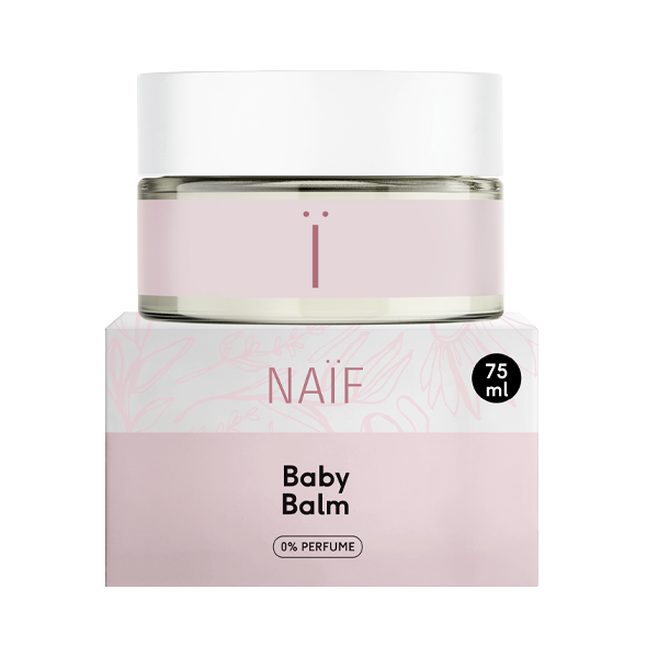 Parfumvrije baby balm van Naïf, natuurlijke verzorging voor de gevoelige babyhuid