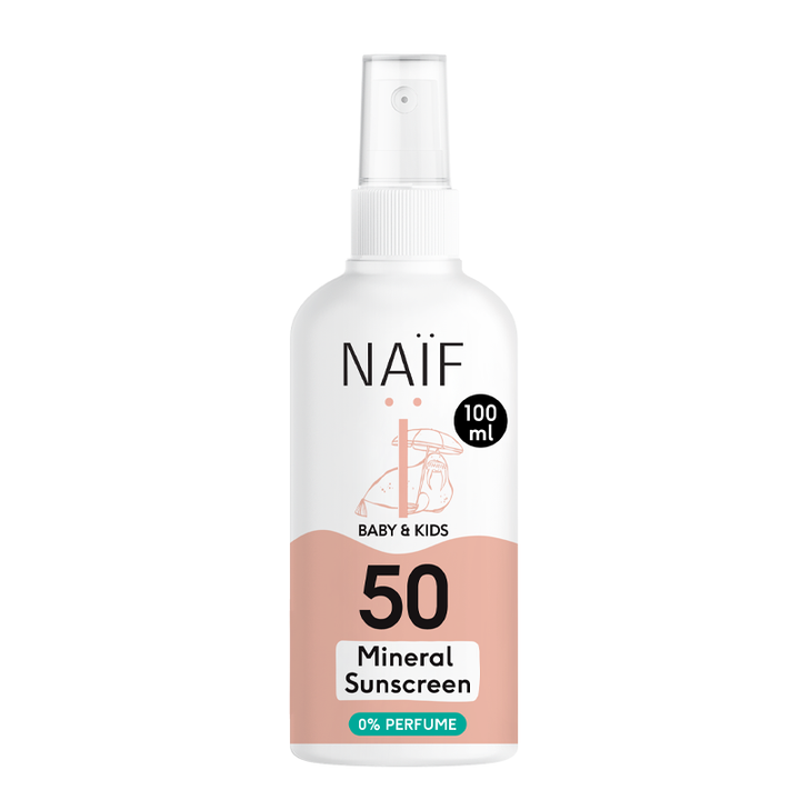 Naïf Zon baby & kids spray parfumvrij SPF50 (100 ML) - Parfumvrij