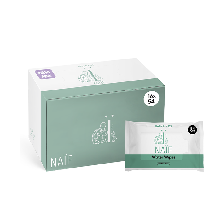 Naïf Plasticvrije Billendoekjes voor Baby & Kids (16x54 ST) - Parfumvrij