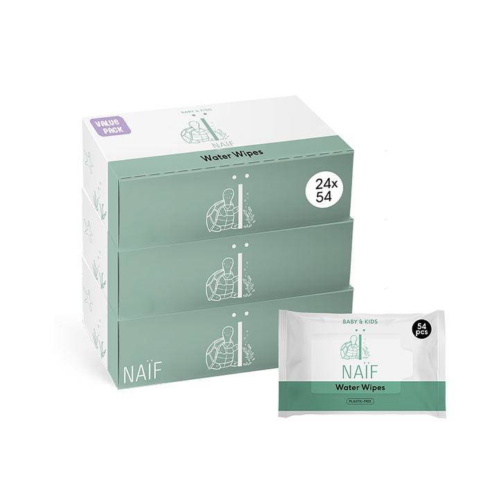 Naïf Plasticvrije Billendoekjes voor Baby & Kids (24x54 ST) - Parfumvrij