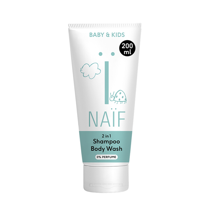 Naïf 2-in-1 Shampoo & Body Wash voor Baby & Kids (200 ML) - Parfumvrij