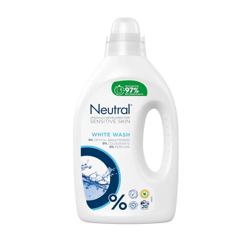 Neutral Vloeibaar wasmiddel wit parfumvrij (1000 ML) - Parfumvrij