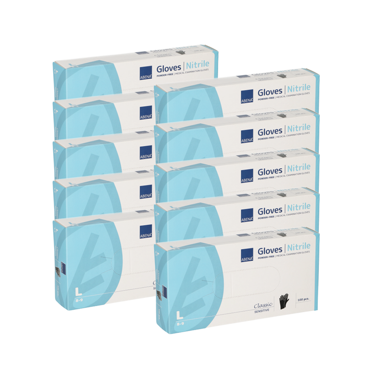 Abena Poedervrije Nitrile Handschoenen Maat L (10x100 ST) Abena