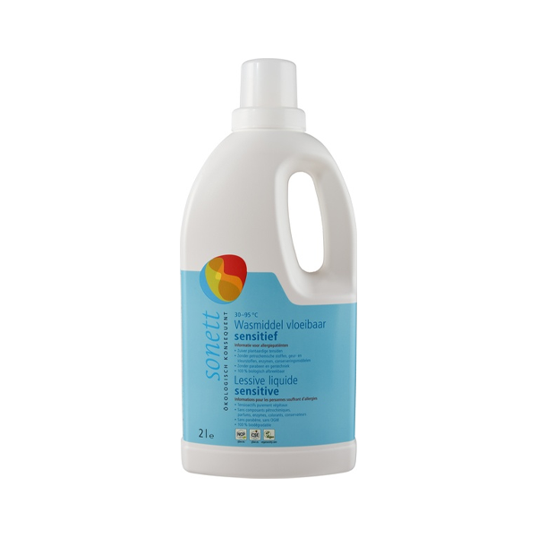 Parfumvrij wasmiddel van Sonett, 2 liter navulling voor schoon en fris wasgoed
