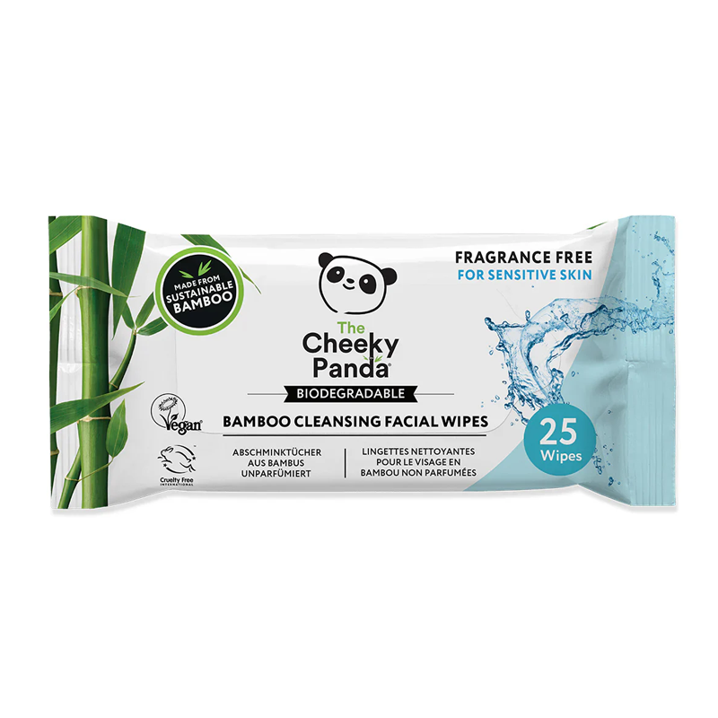 The Cheeky Panda Bamboe gezichtsreinigingsdoekjes (25 Stuks) - Parfumvrij