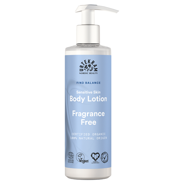 Urtekram bodylotion Find Balance, parfumvrij en hydraterend voor de gevoelige huid