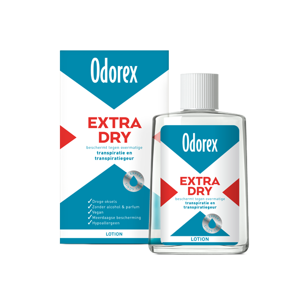Odorex Extra Dry lotion, langdurige bescherming tegen transpiratie