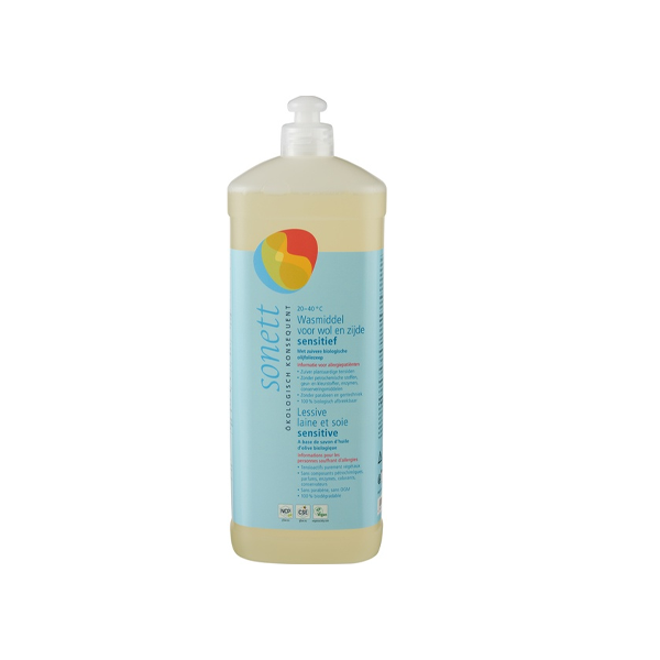 Parfumvrij Sensitive wasmiddel van Sonett, milieuvriendelijk en huidvriendelijk