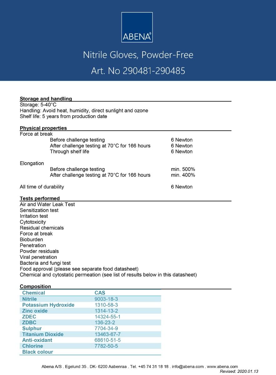 Abena Poedervrije Nitrile Handschoenen Maat M (10x100 ST) Abena