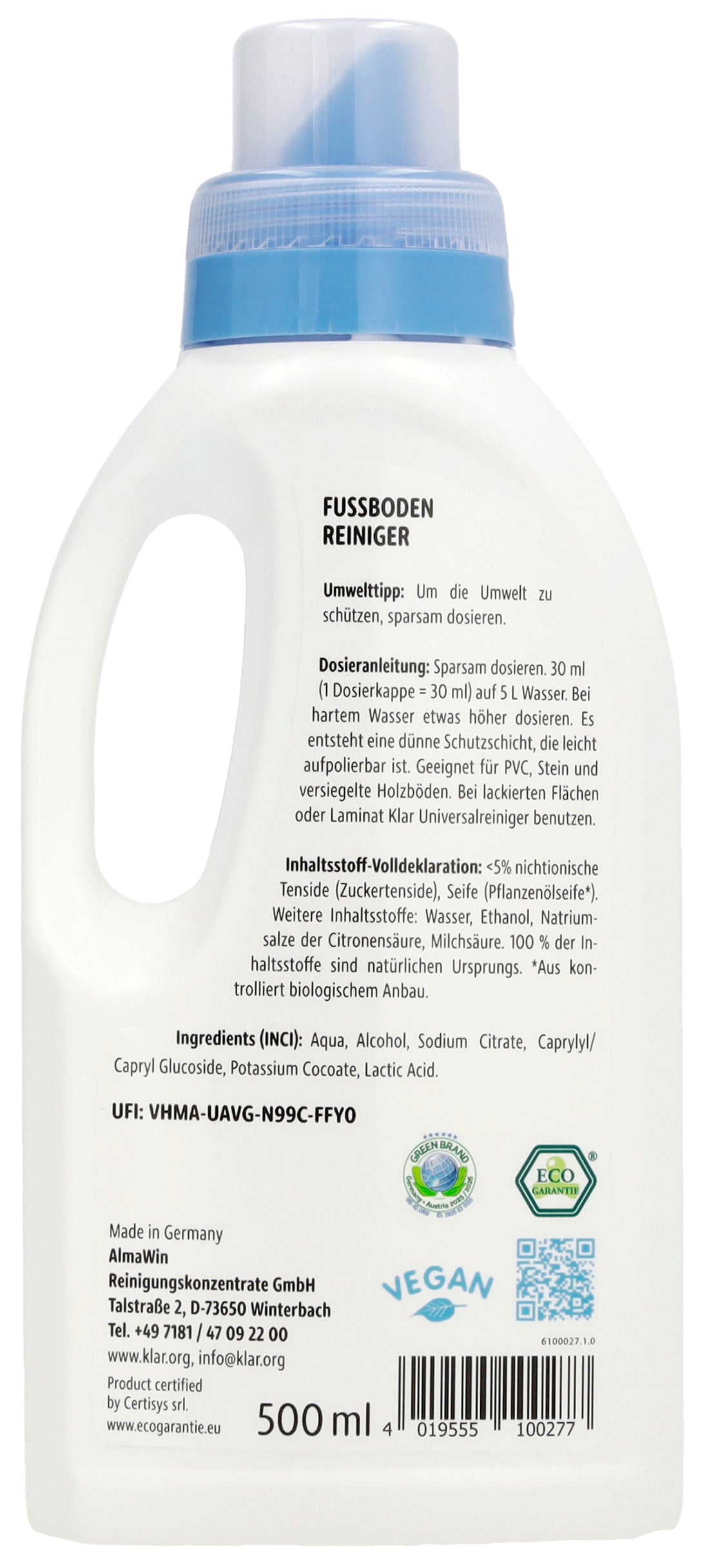 Klar Vloerreiniger (500 ML)