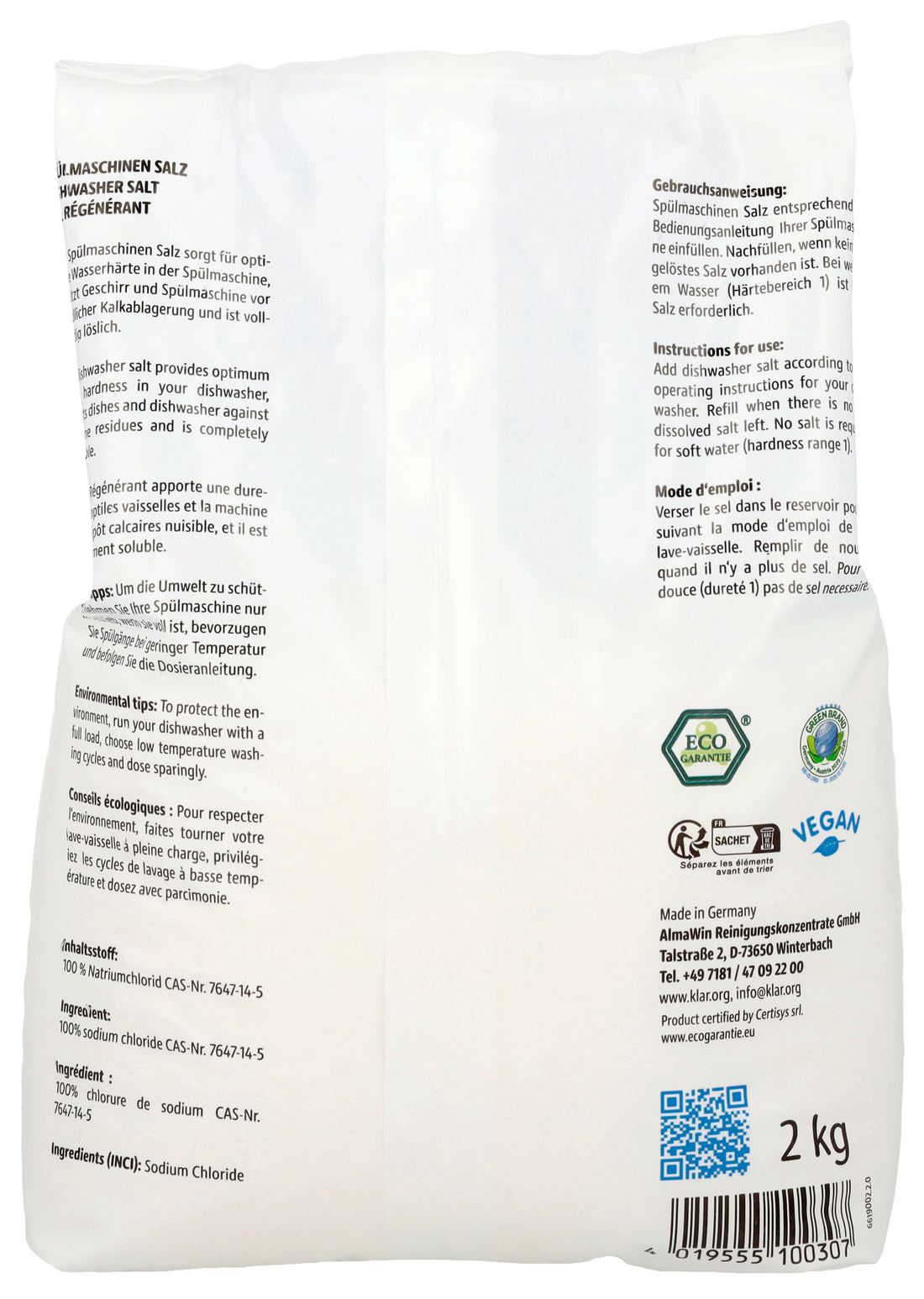 Klar Vaatwaszout (2 kg)