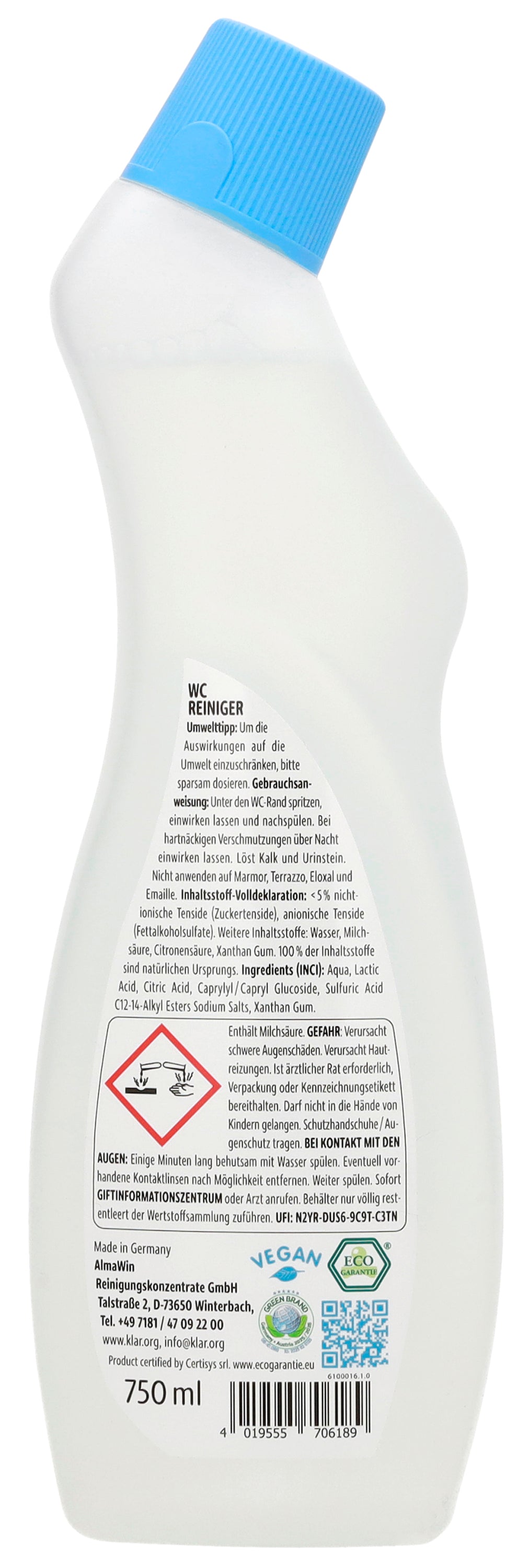 Klar WC-reiniger (0,75 L)