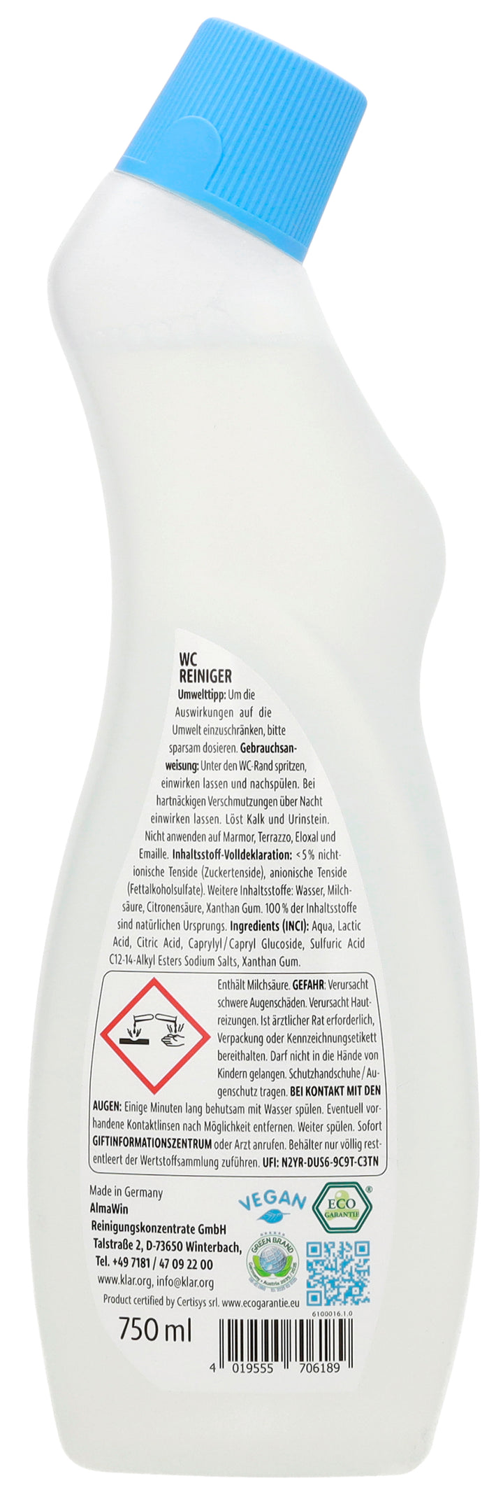 Klar WC-reiniger (0,75 L)