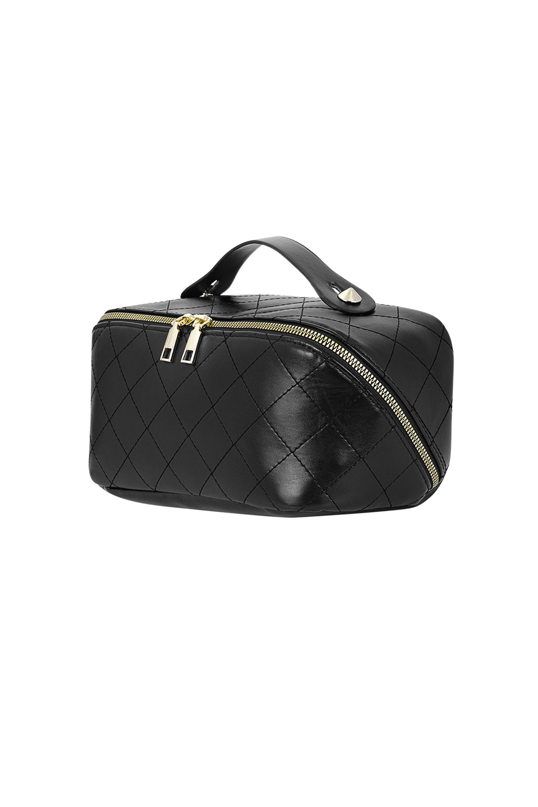 Grote Make-up tas van nepleer in zwart dicht