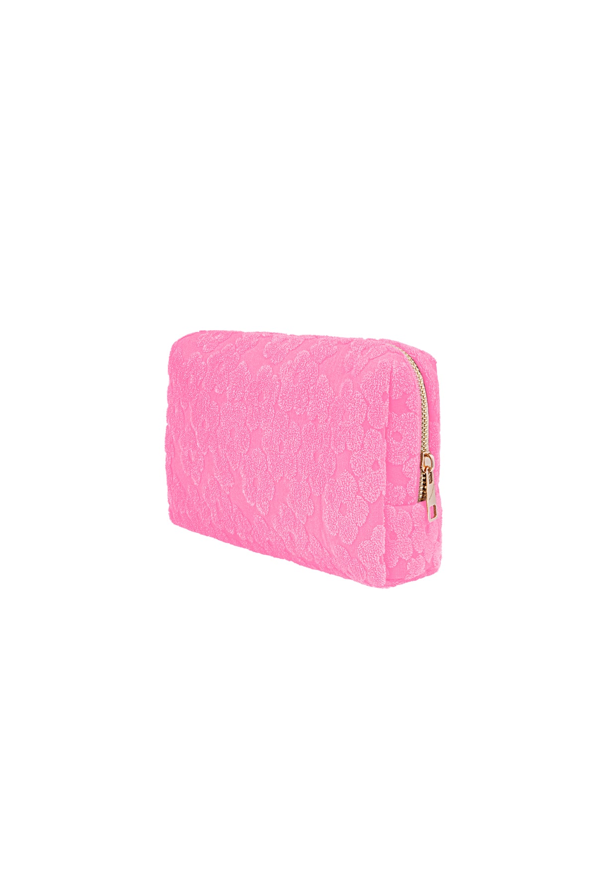make-up tas van roze teddy stof