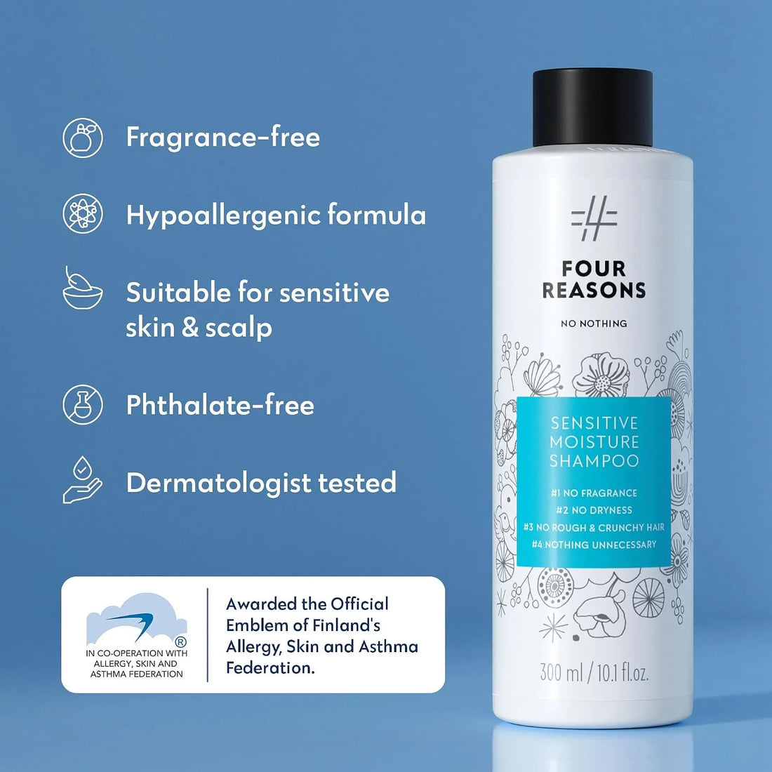Four Reasons No Nothing Sensitive Moisture Shampoo (300 ML)