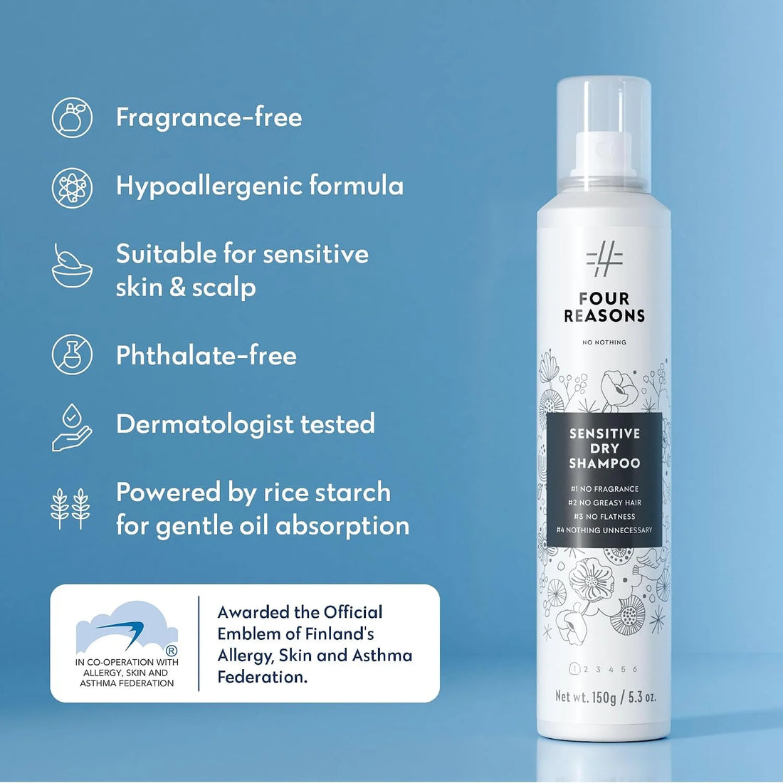 Four Reasons No Nothing Sensitive Dry Shampoo (250 ML)