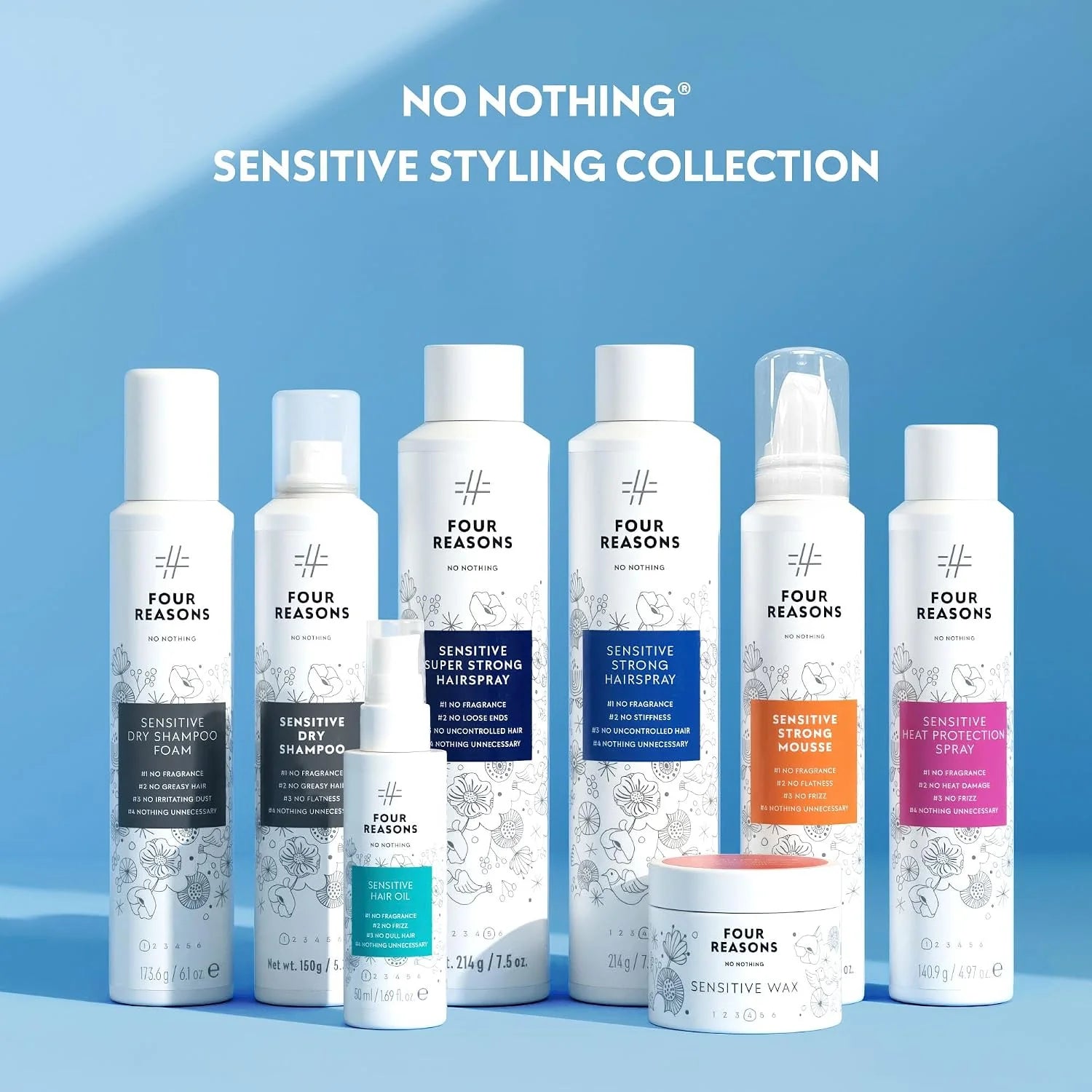 Four Reasons No Nothing Sensitive Super Strong Hairspray (300 ML)