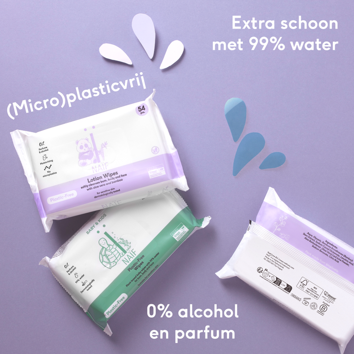 Naïf Plasticvrije Billendoekjes voor Baby & Kids (24x54 ST)