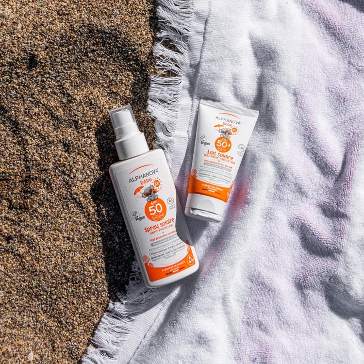 Alphanova Baby SUN BIO SPF 50 Bebe Hypo allergeen Spray (125 GR) - Parfumvrij