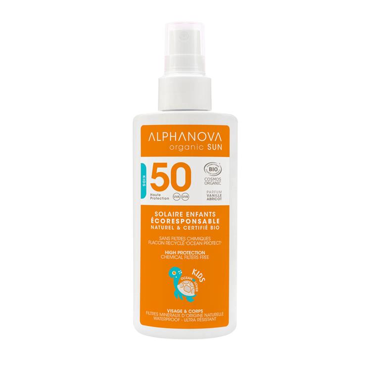 Alphanova Baby SUN BIO SPF 50 KIDS Spray (125 GR) - Parfumvrij