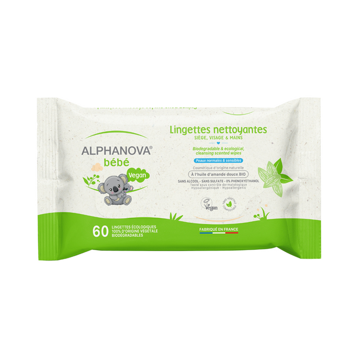 Alphanova Baby bio & ecological cleansing wipes (60 ST)