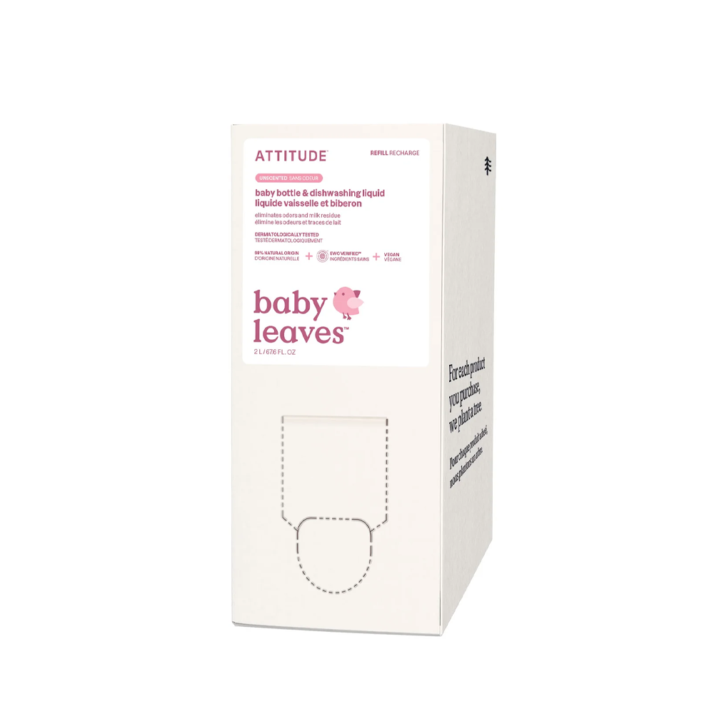 ATTITUDE Baby Leaves Afwasmiddel voor babyproducten navulling (2000 ML) Attitude