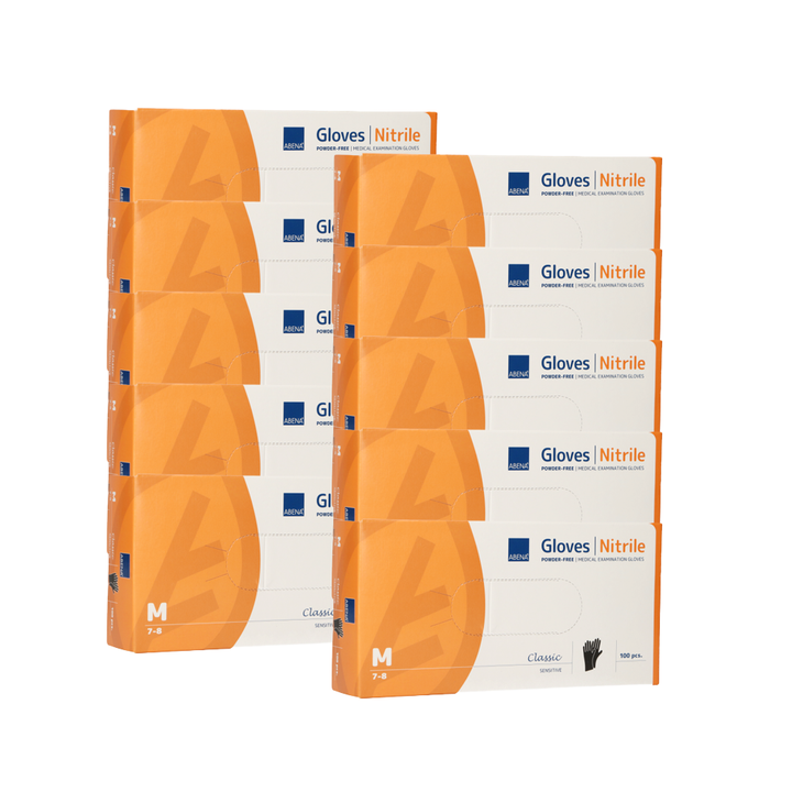 Abena Poedervrije Nitrile Handschoenen Maat Medium (10x100 ST) Abena