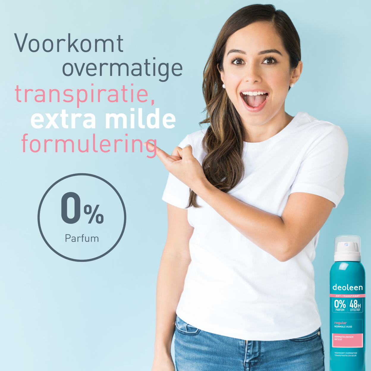 Deoleen Anti-transpirant Aerosol Regular (150 ML) - Parfumvrij