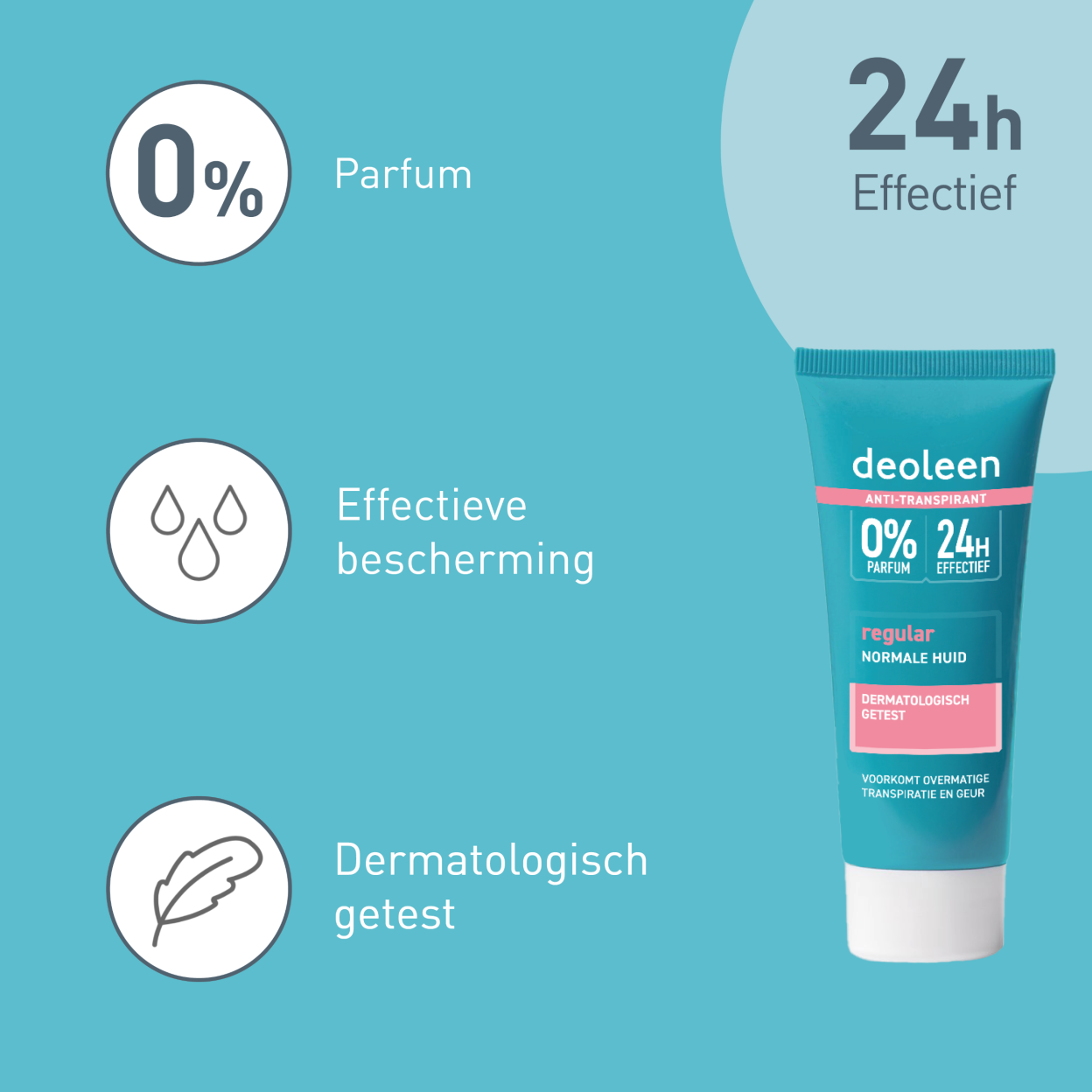 Deoleen Anti-transpirant Crème Regular (50 ML) - Parfumvrij