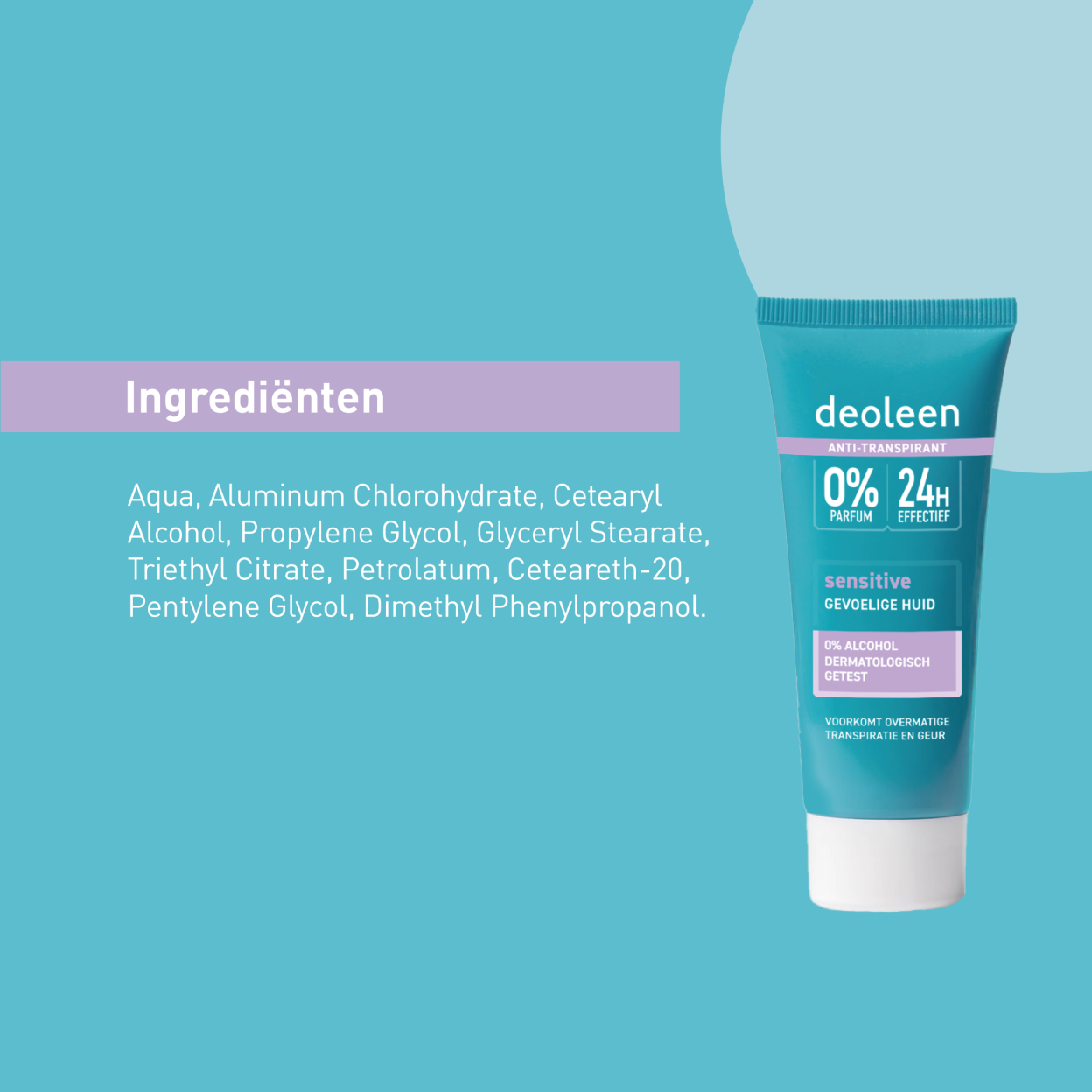 Deoleen Anti-transpirant Crème Sensitive (50 ML) - Parfumvrij