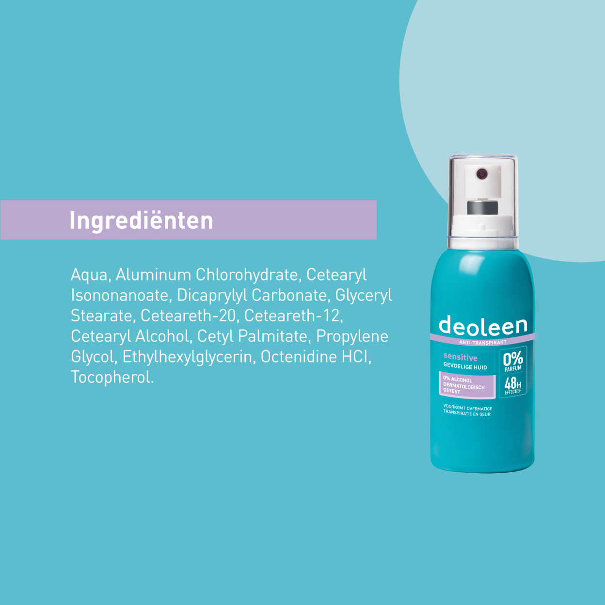 Deoleen Anti-transpirant Pompspray Sensitive (75 ML) - Parfumvrij