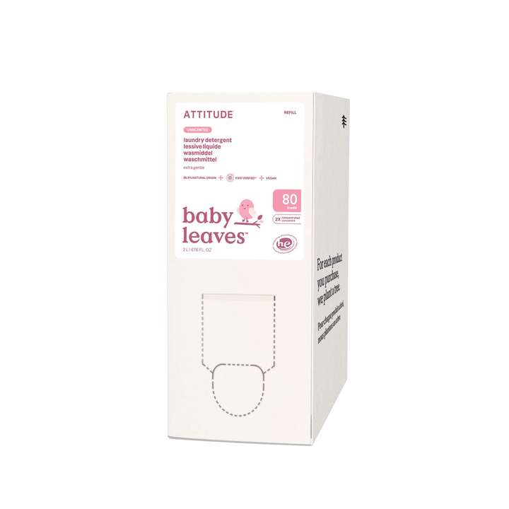 ATTITUDE Baby Leaves Parfumvrije wasmiddel voor baby's navulling (2000 ML) Attitude