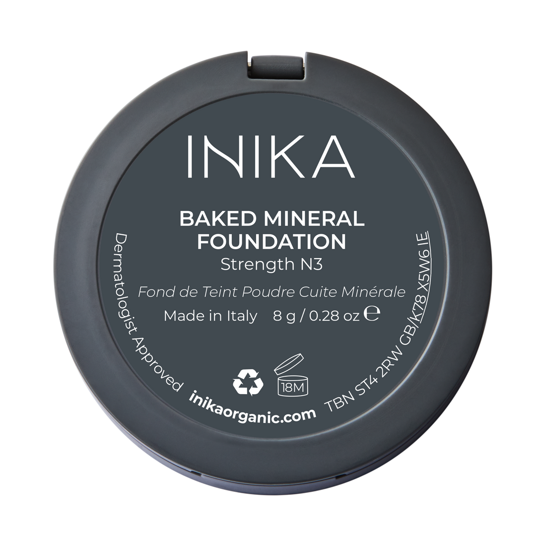 INIKA Organic Baked Mineral Foundation - Strength 8g
