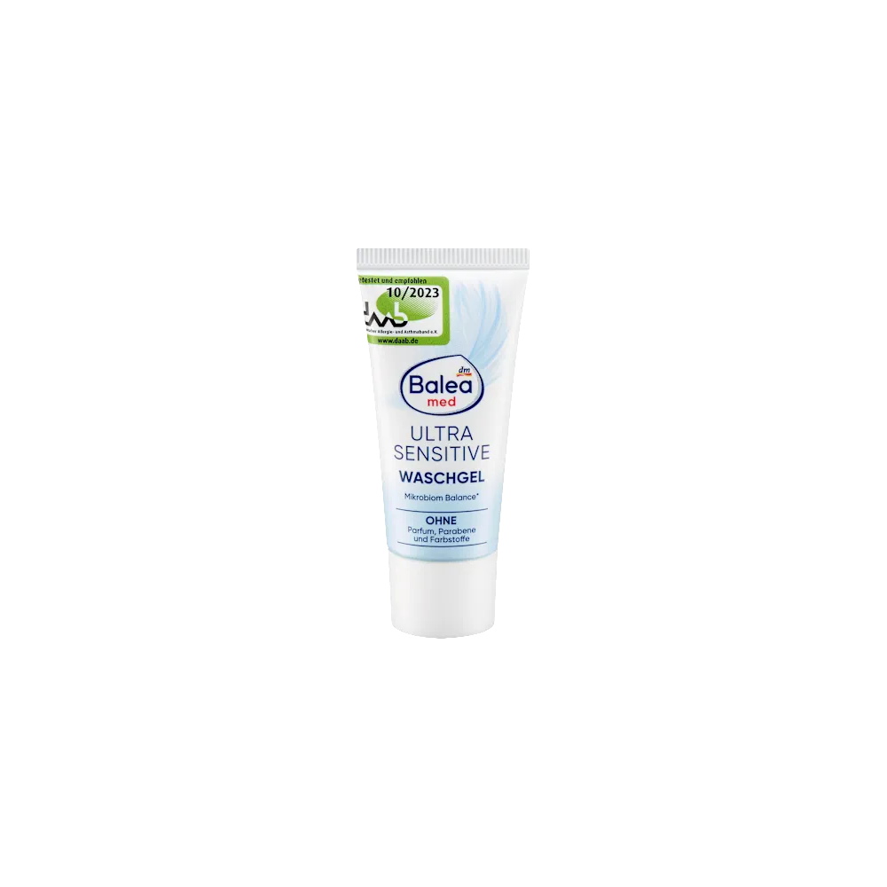 Balea MED Wasgel Ultra Sensitive Parfumvrij Mini (20 ml)
