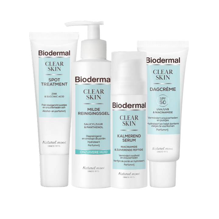 Biodermal Clear Skin Skincare Routine - Onzuivere Huid Biodermal