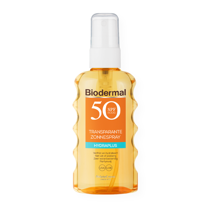 Biodermal Hydra plus transparante zonnespray SPF50 (175 ML)