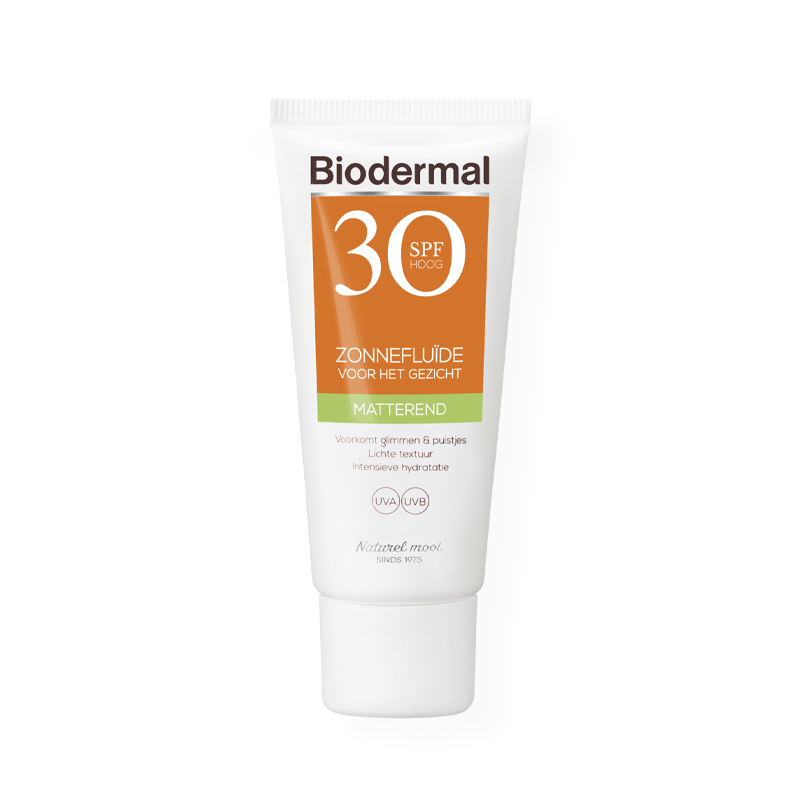 Biodermal Matterende Zonnefluïde Gezicht SPF30 (40 ML)