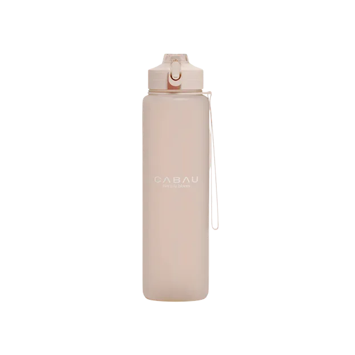 Cabau Lifestyle Bloom Water Bottle Beige without flowers Cabau Lifestyle