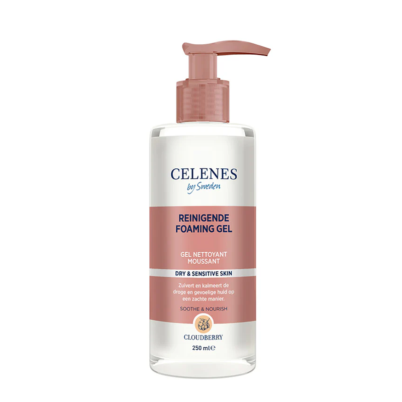 Celenes Cloudberry Cleansins & Foaming Gel Droge/Gevoelige Huid (250 ML)