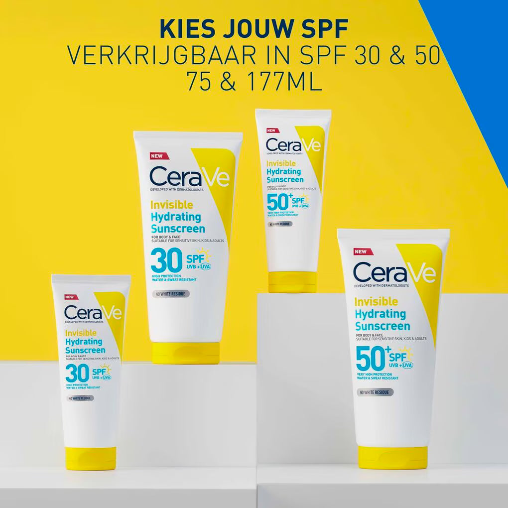 CeraVe Invisible Hydraterende Zonnebrand SPF 50+ (177 ML)