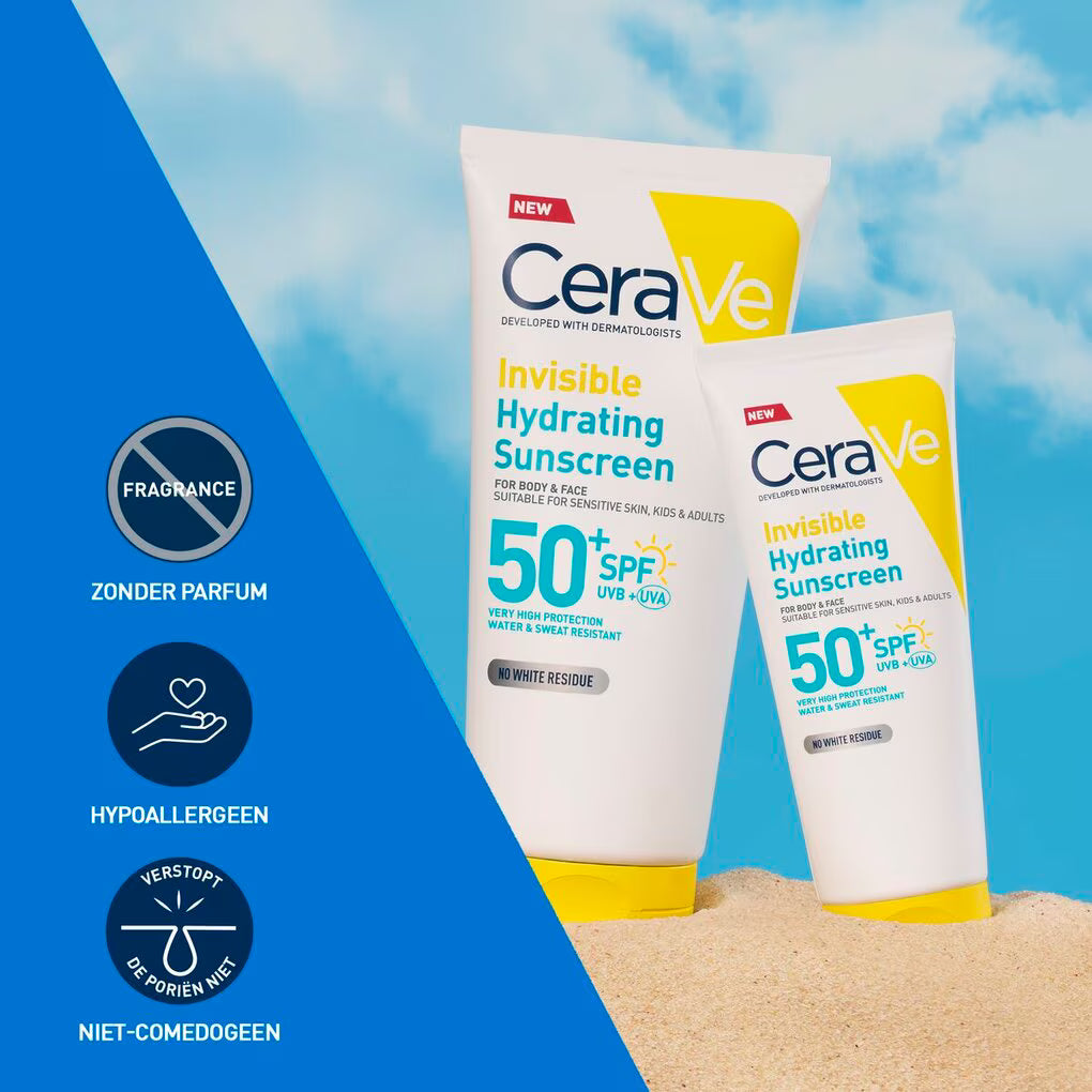 CeraVe Invisible Hydraterende Zonnebrand SPF 50+ (177 ML)